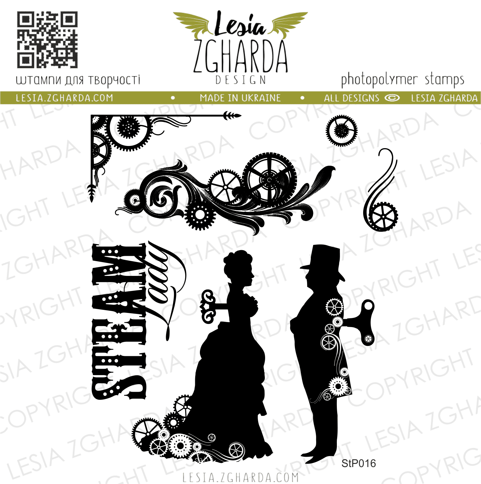 {StP016} Stamp Set "Steampunk Couple"