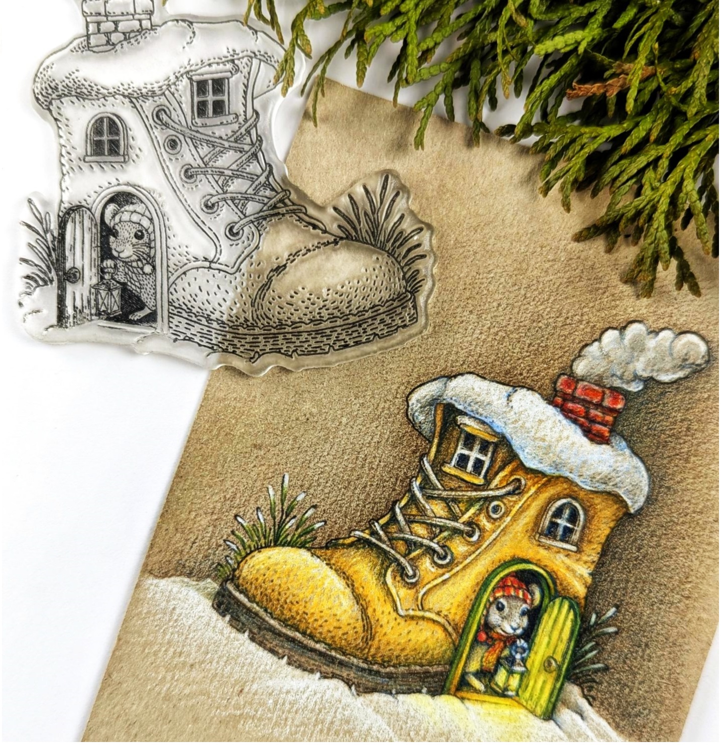 {RE119} Stamp “Fairy Tale Shoe Cottage”