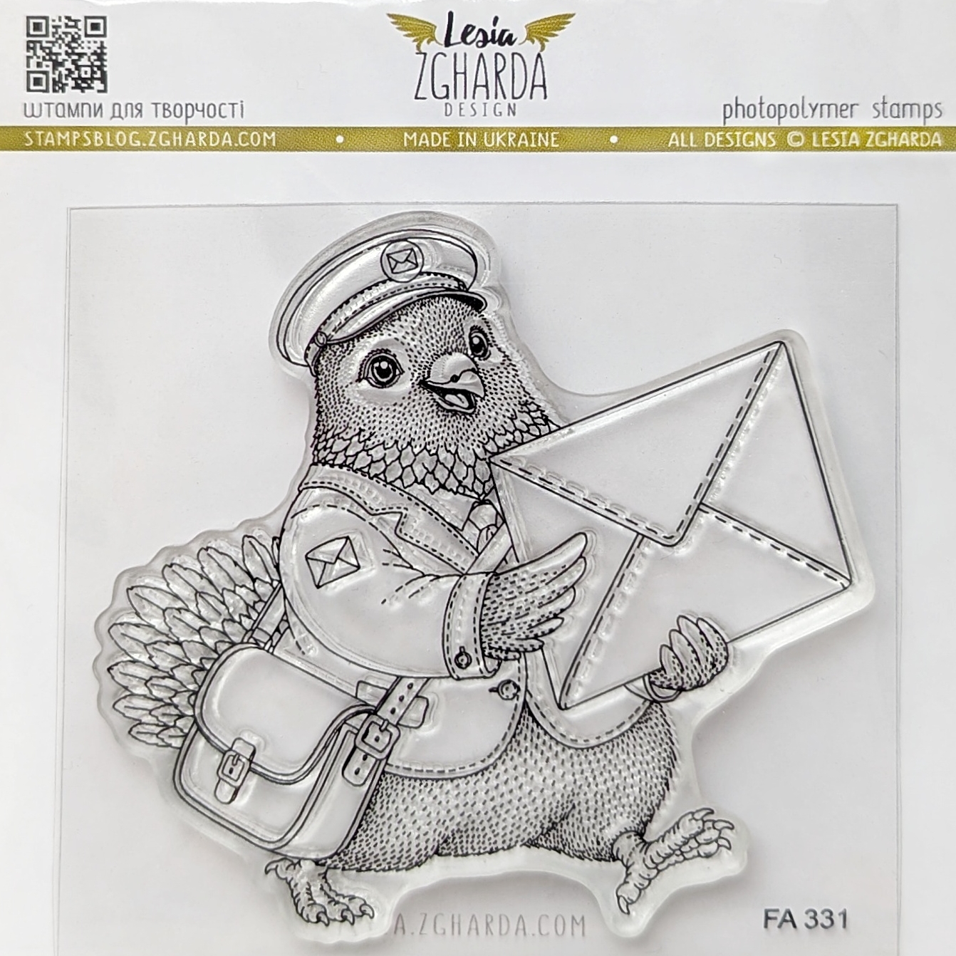{FA331} Stamp “Happy Post Pigeon”