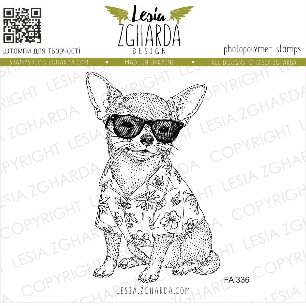 {FA336} Stamp “Chill Chihuahua Dog (Boy)"