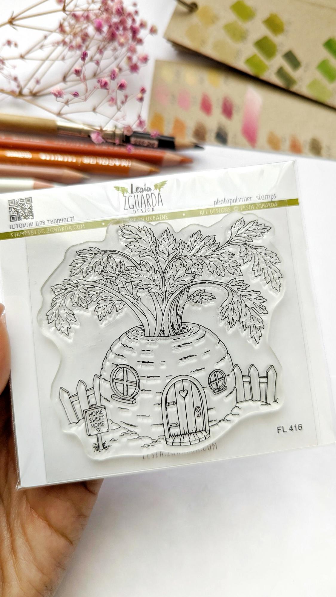 {FL416} Stamp “Fairytale Carrot House”