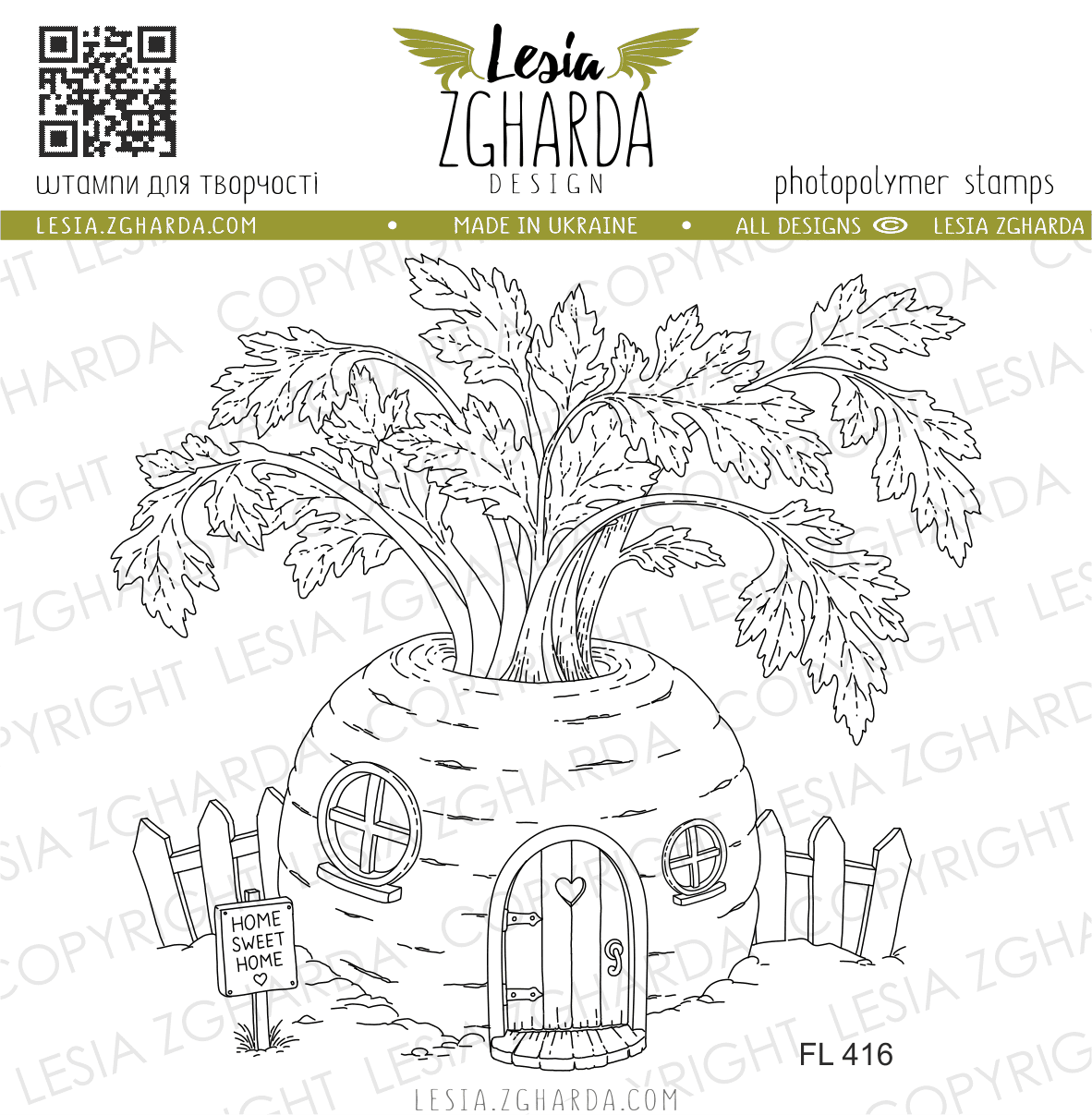 {FL416} Stamp “Fairytale Carrot House”