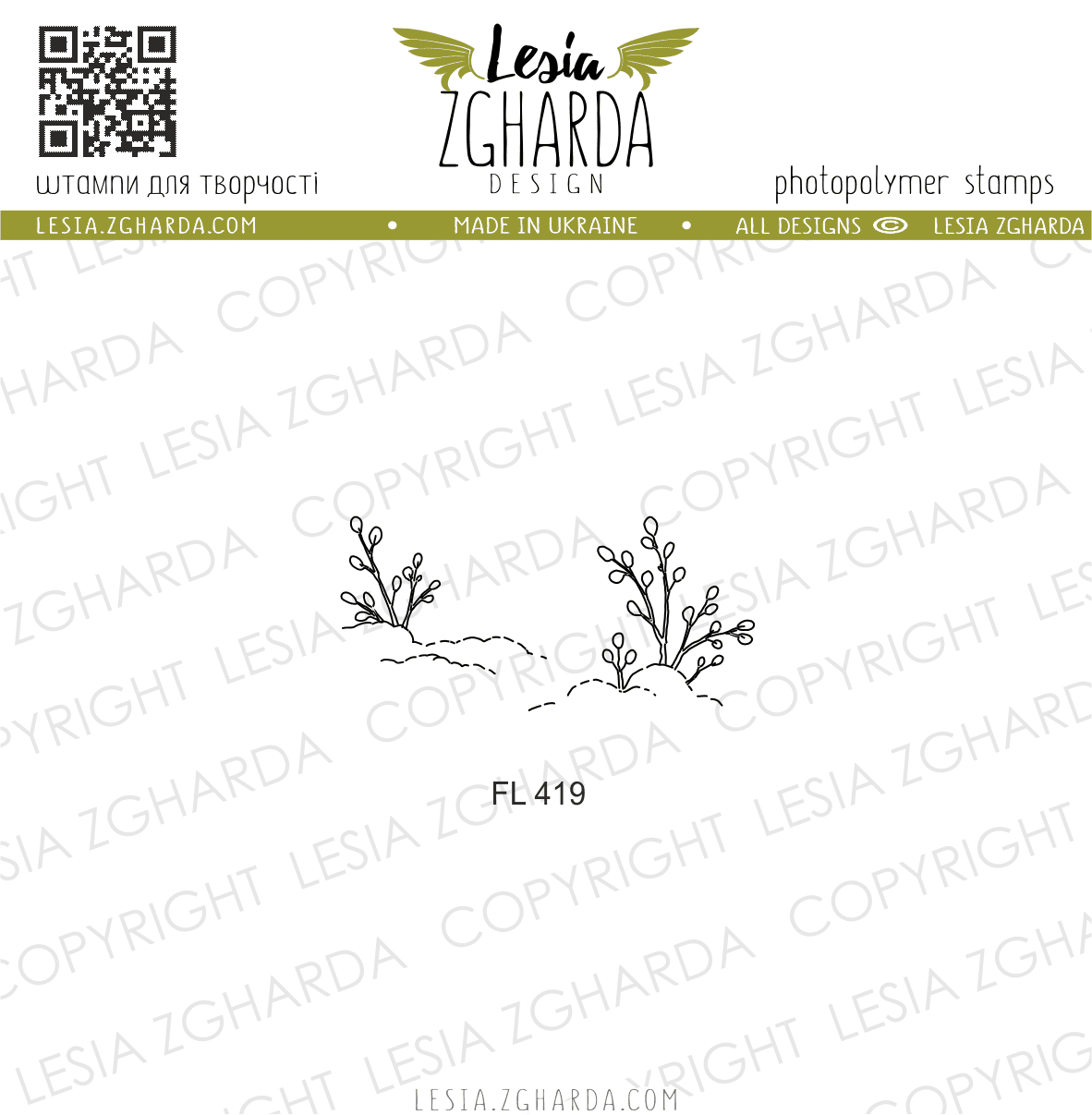 {FL419} Stamp Set “Grass”