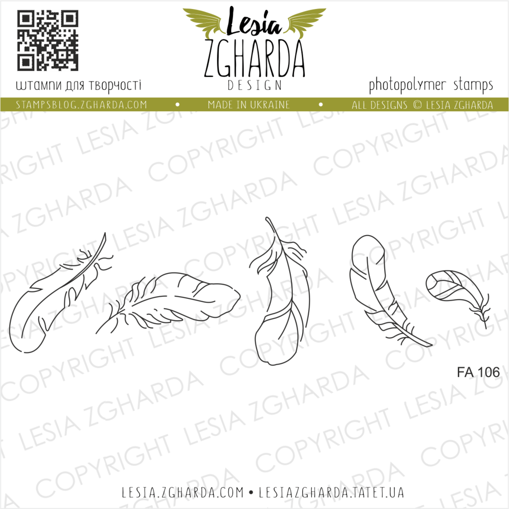 {FA106} Stamp Set "Large feather"