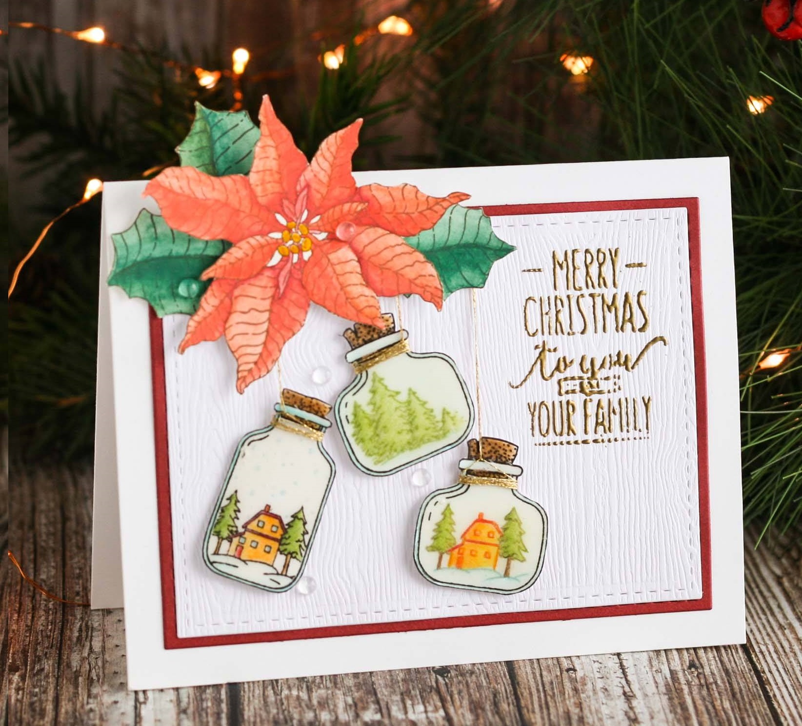 {SR206} Stamp "Christmas illumination jar"