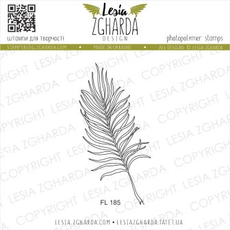 {FL185} Stamp "Palm leaf - outline"