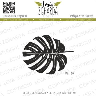 {FL188} Stamp "Monstera leaf - backdrop"