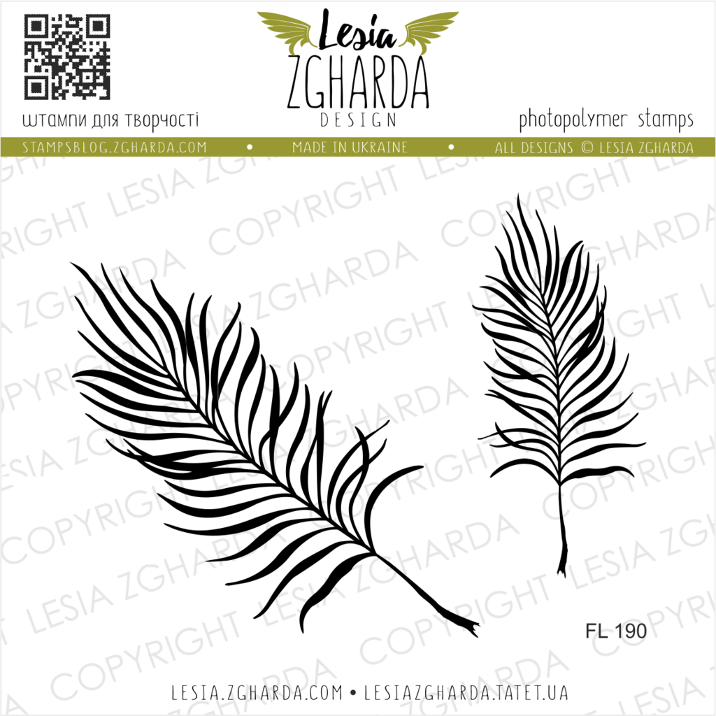 {FL190} Stamp Set "Palm leaves"