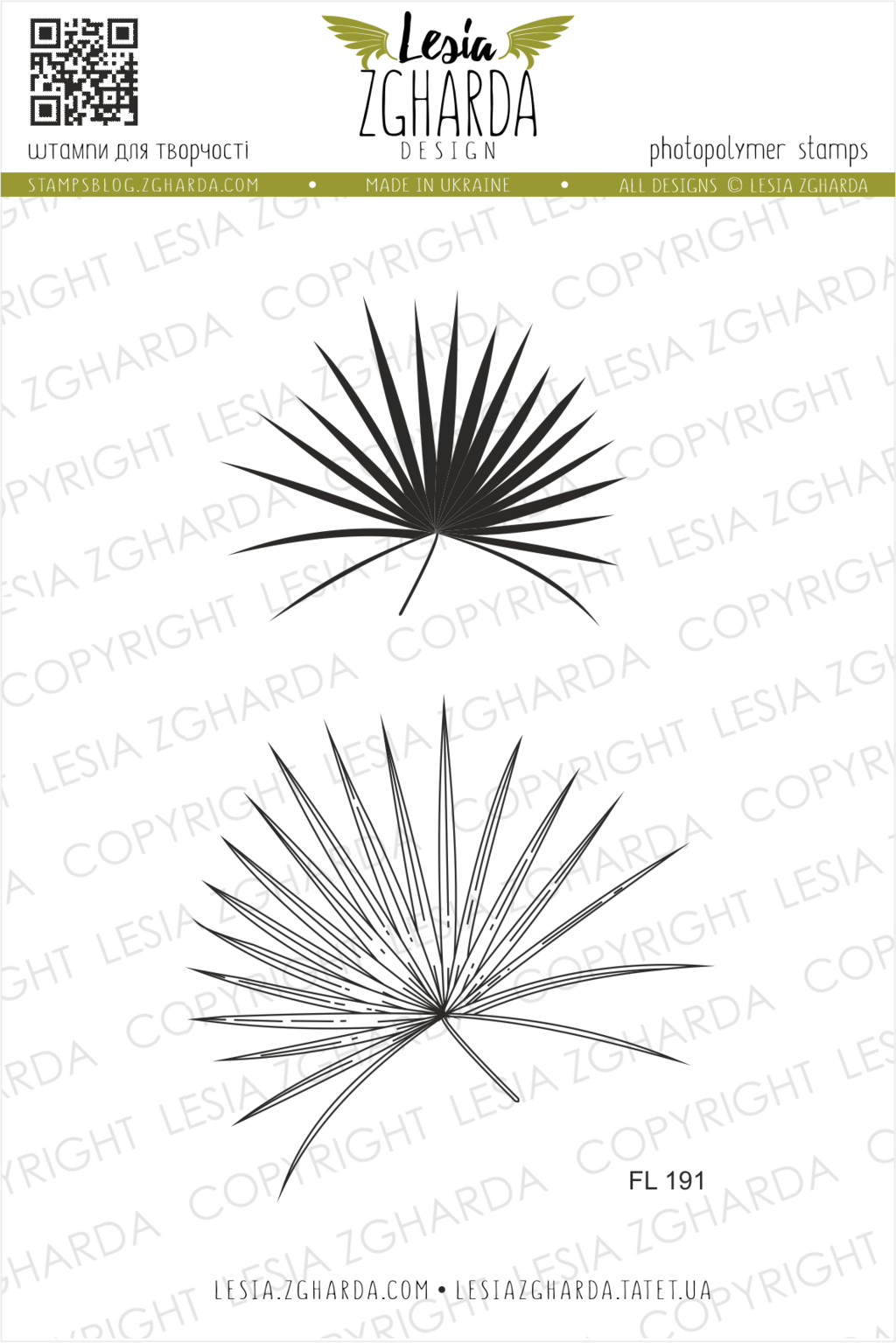 {FL191} Stamp Set "Palm leaves"