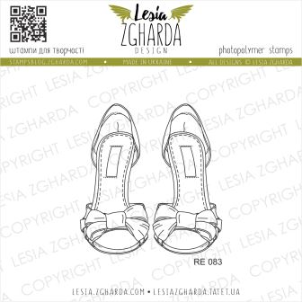 {RE083} Stamp "Sandals with ribbons"