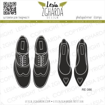 {RE086} Stamp Set "Shoes"Mr & Mrs""