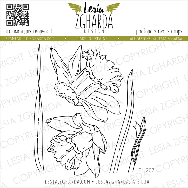 {FL207} Stamp Set "Daffodils constructor"