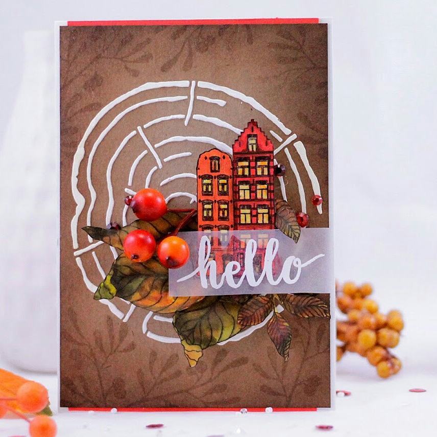 {M019} Stamp "Houses "Amsterdam"