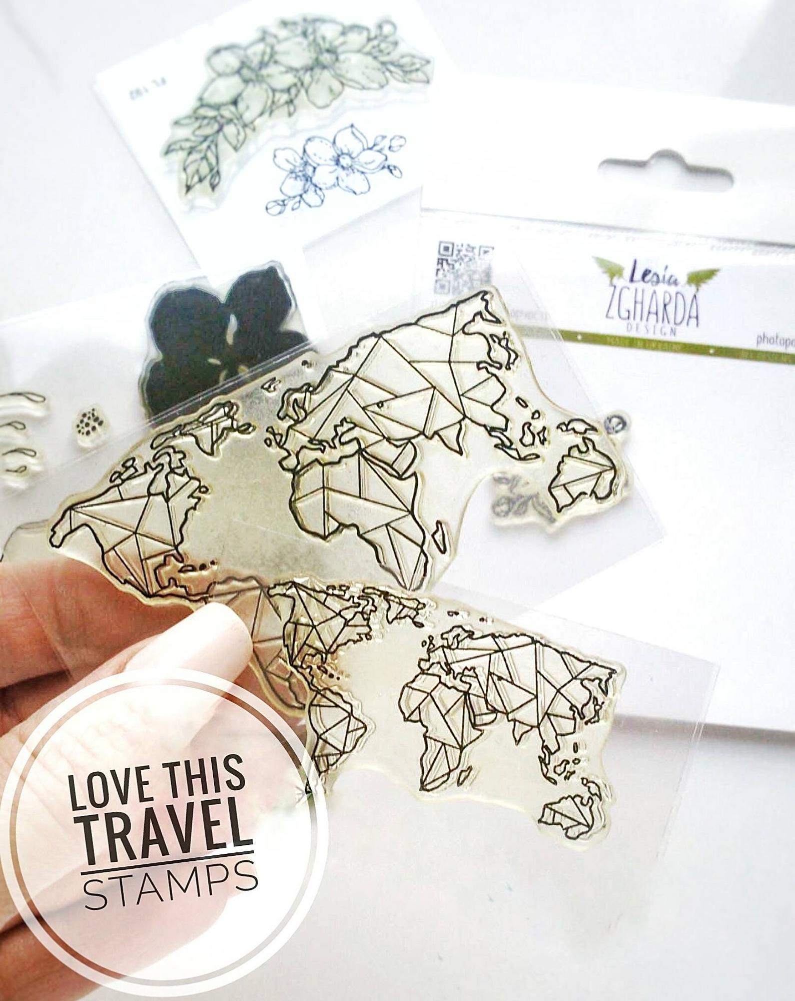 {P006} Stamp "World map (small)"