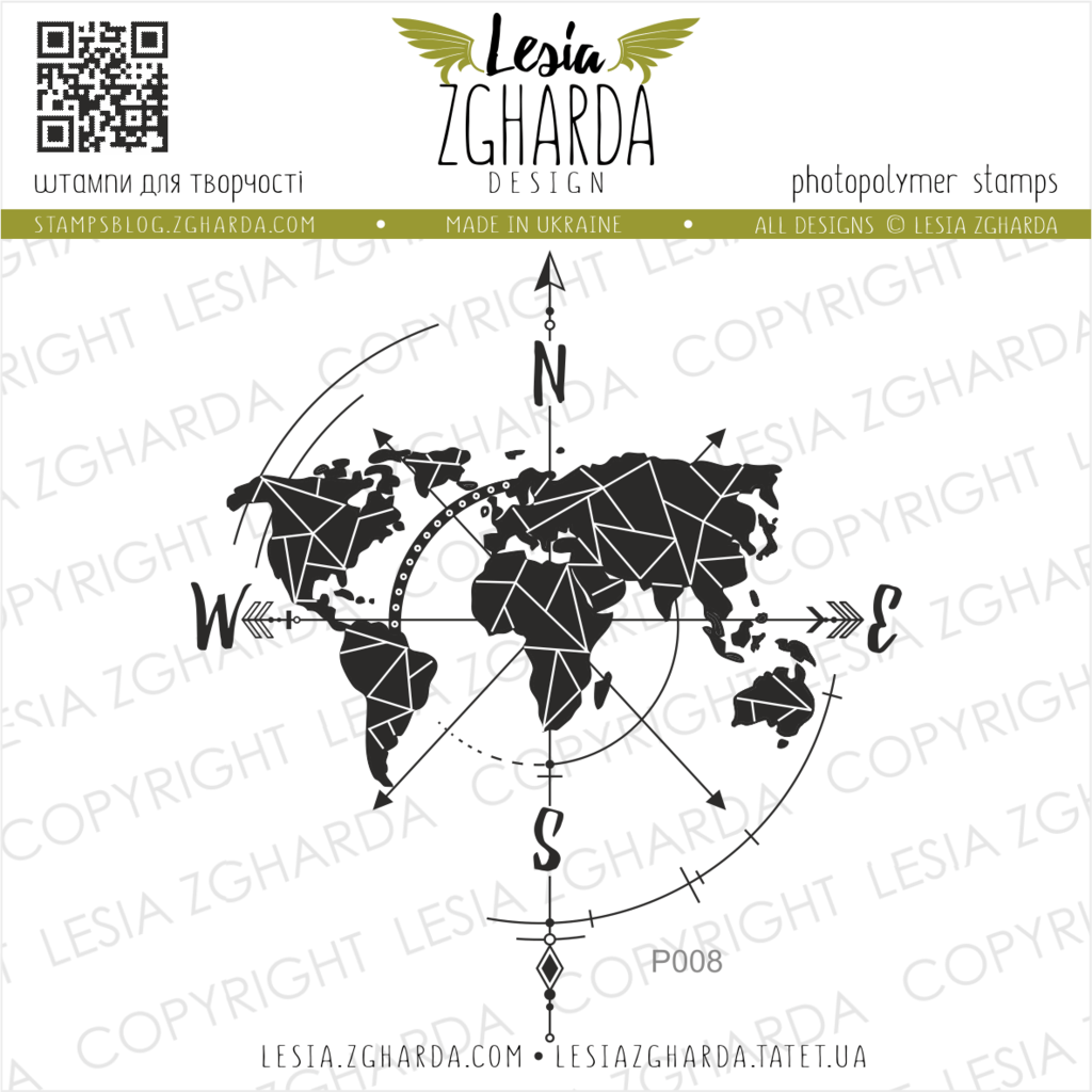 Image - Wind Rose on a map (Inversion) by Lesia Zgharda clear stamps. A lot of Wind Rose stamp, map stamp, and other travel stamps you can find and order online in our store. Welcome!