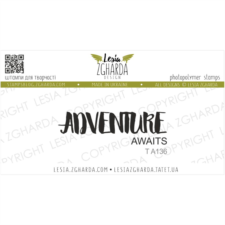 {TA136} Stamp "ADVENTURE awaits"