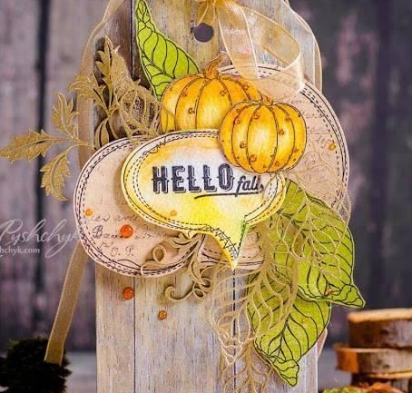 {FL164} Stamp "Dry fall leaf"