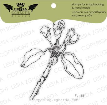 {FL118} Stamp "Sprig of apple tree with buds"