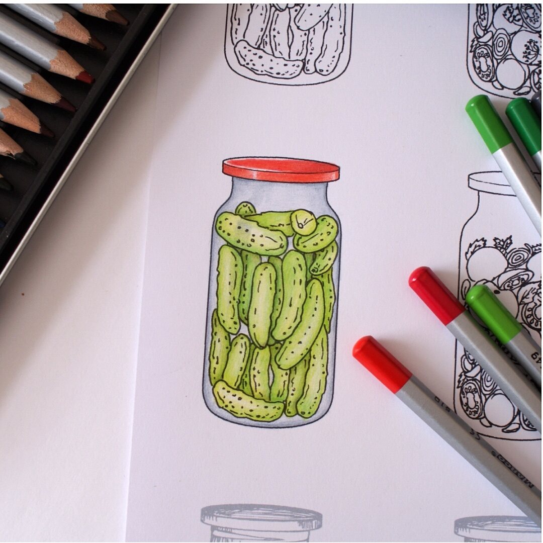 {K020b} Stamp "Glass jar"