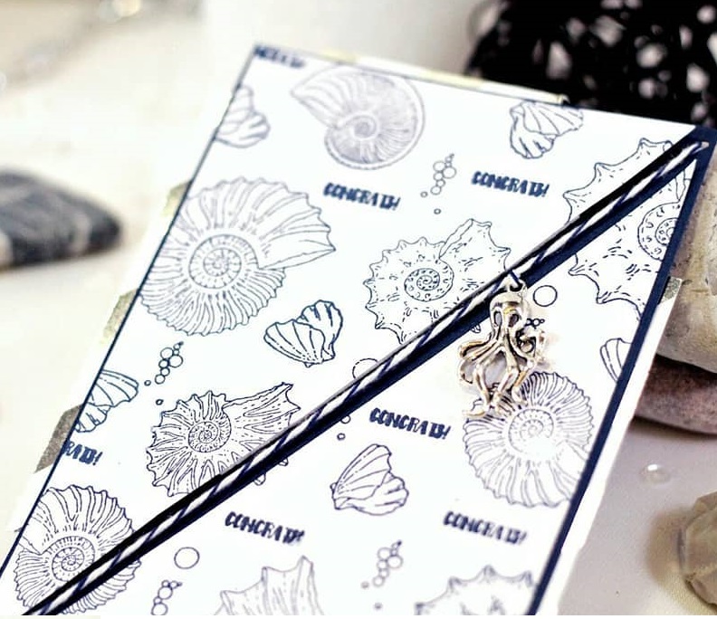 {S021} Stamp Set "Small shells with pearls"