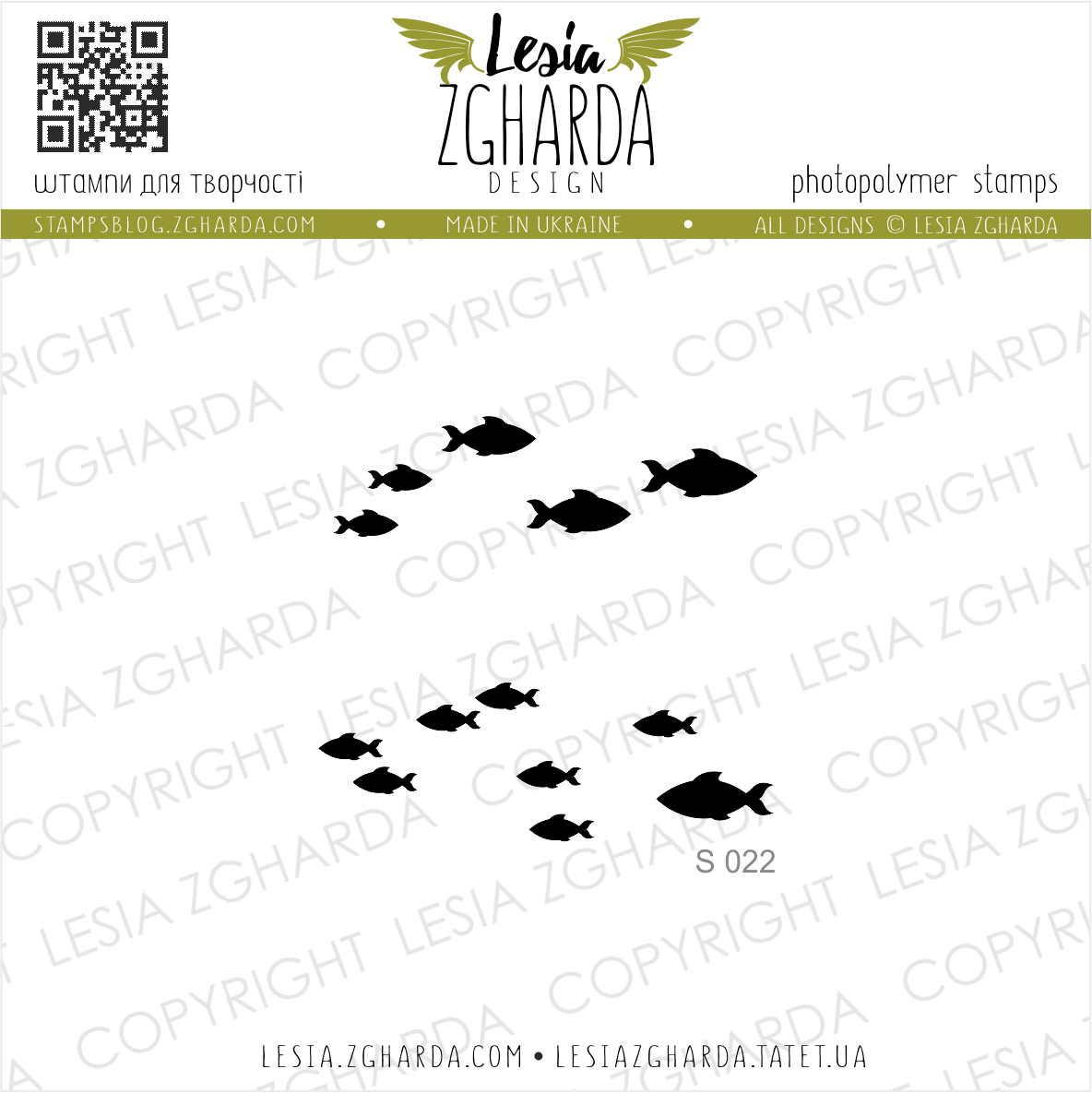 {S022} Stamp Set "Fish shoals"
