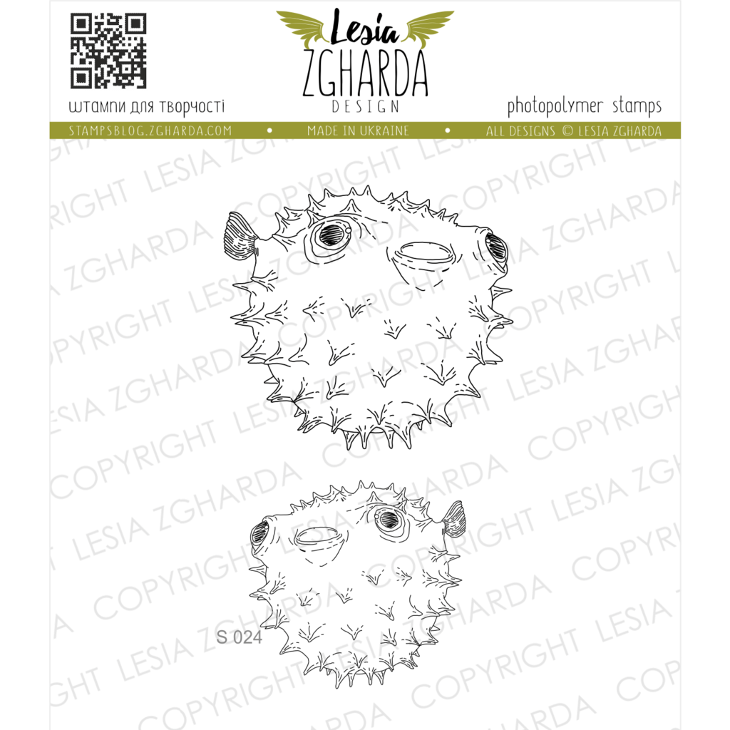 {S024} Stamp Set "Fugu fishes"