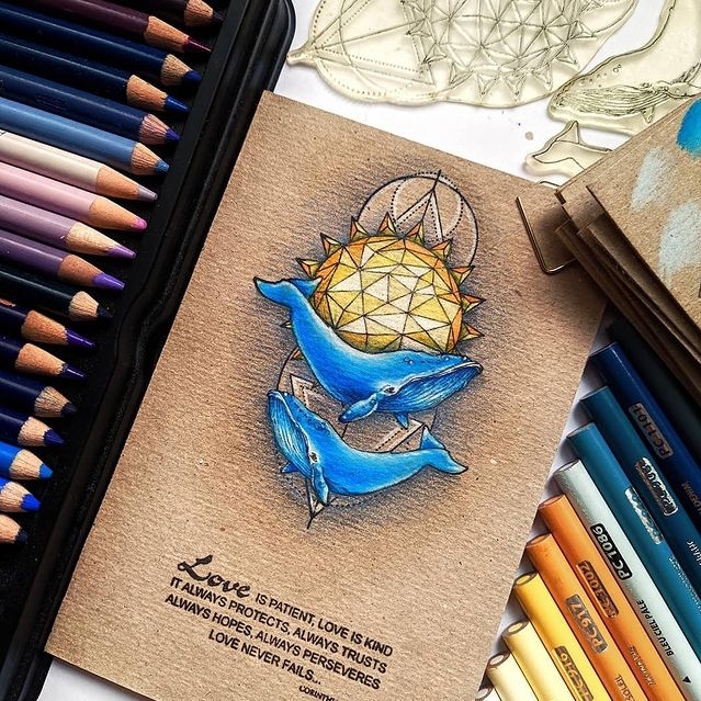 {S046} Stamp Set "Whales"