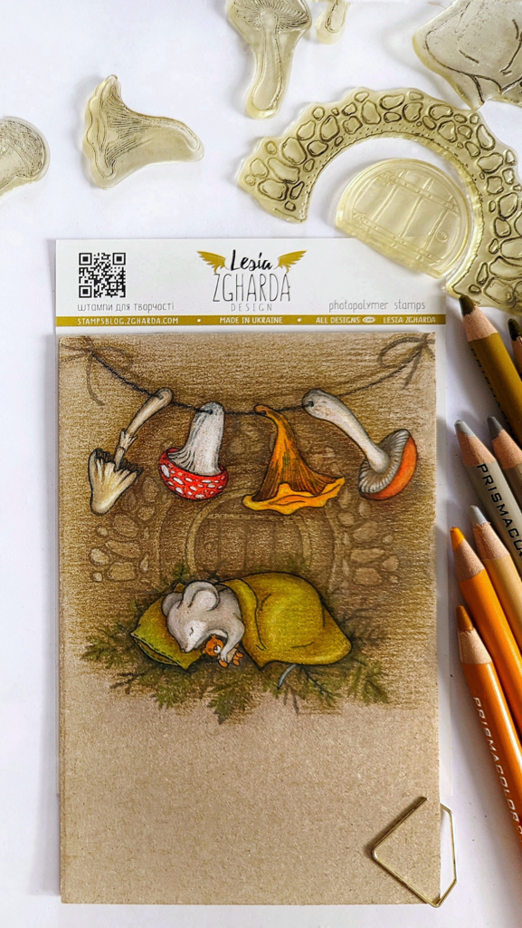 {FA085} Stamp ''Sleeping mouse''