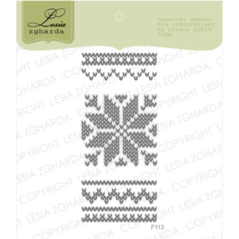 {F113} Stamp set "knitted tracery"