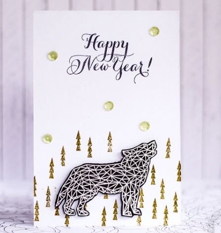 {FA061} Stamp Set "Wolf (triangles)"