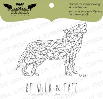 {FA061} Stamp Set "Wolf (triangles)"