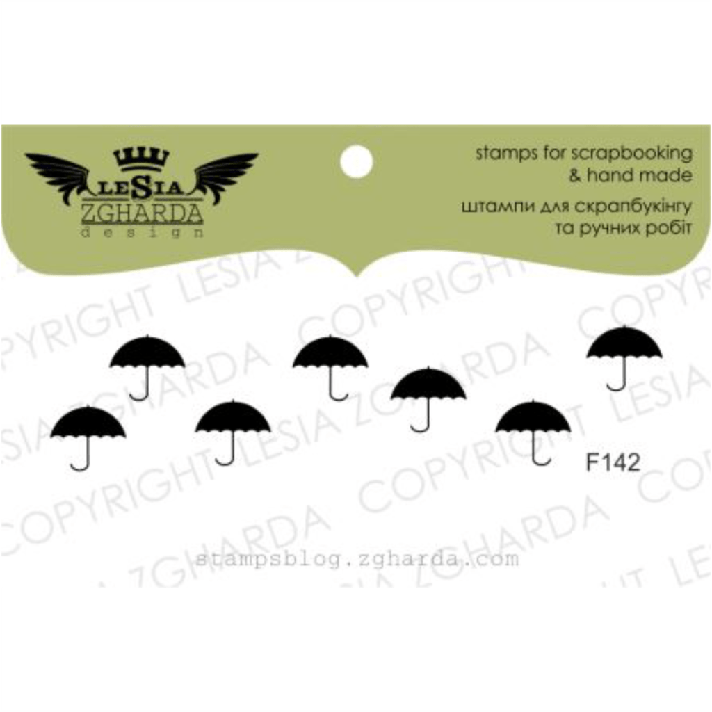 {F142} Stamp "Umbrellas"