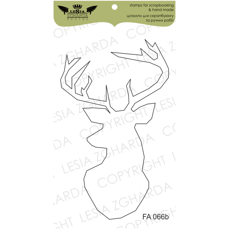 {FA066b} Stamp "Deer (contour)"