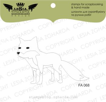 {FA068} Stamp "Fox (contour)"