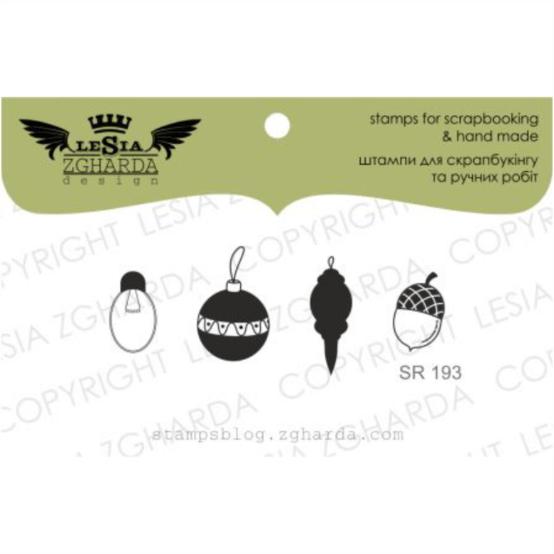 {SR193} Stamp Set "Balloon+bulb+acorn"