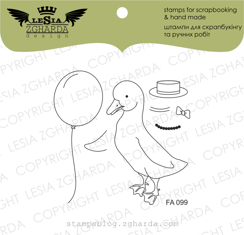 {FA099} Stamps Set "Duck transformer "Mr. and Mrs."