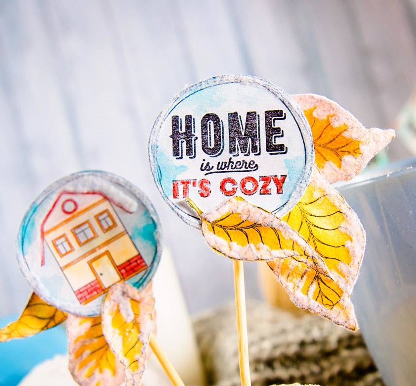 {TA119} Stamp "HOME is where it's cozy"