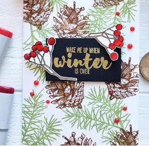 {TA175} Stamp "Wake me up when winter is over"