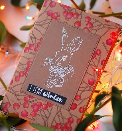 {TA171} Stamp "I love winter and I love you"