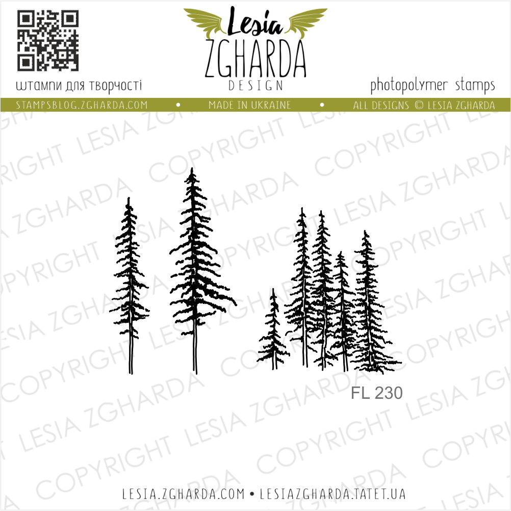 {FL230} Stamp Set "Carpathian pines"