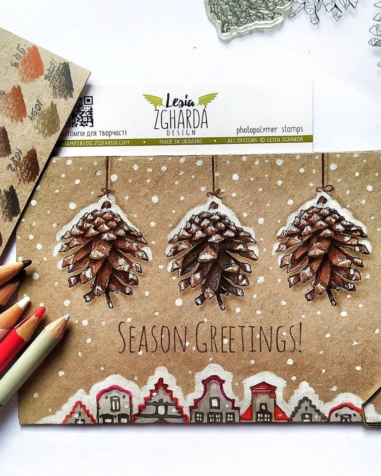 {FL226} Stamp Set "Pinecone"