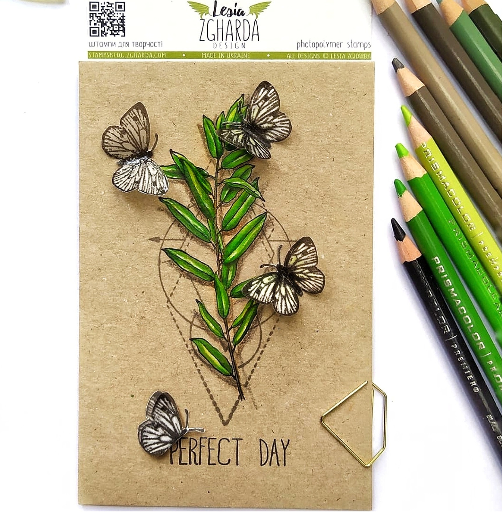 {FL223} Stamp Set "Perfect day | Branch frond with sentiments"