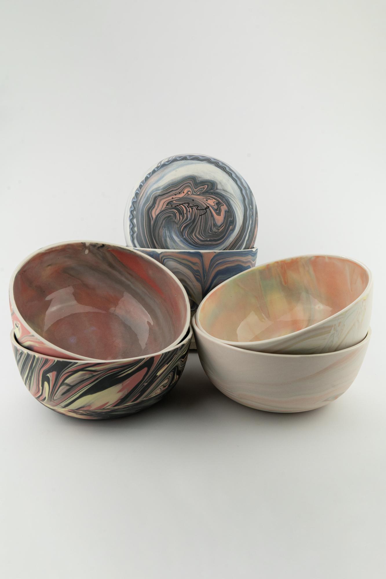 Marbling bowls