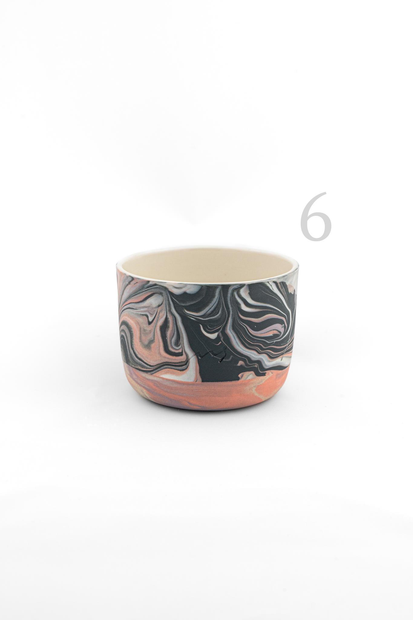 Marbling cup Black
