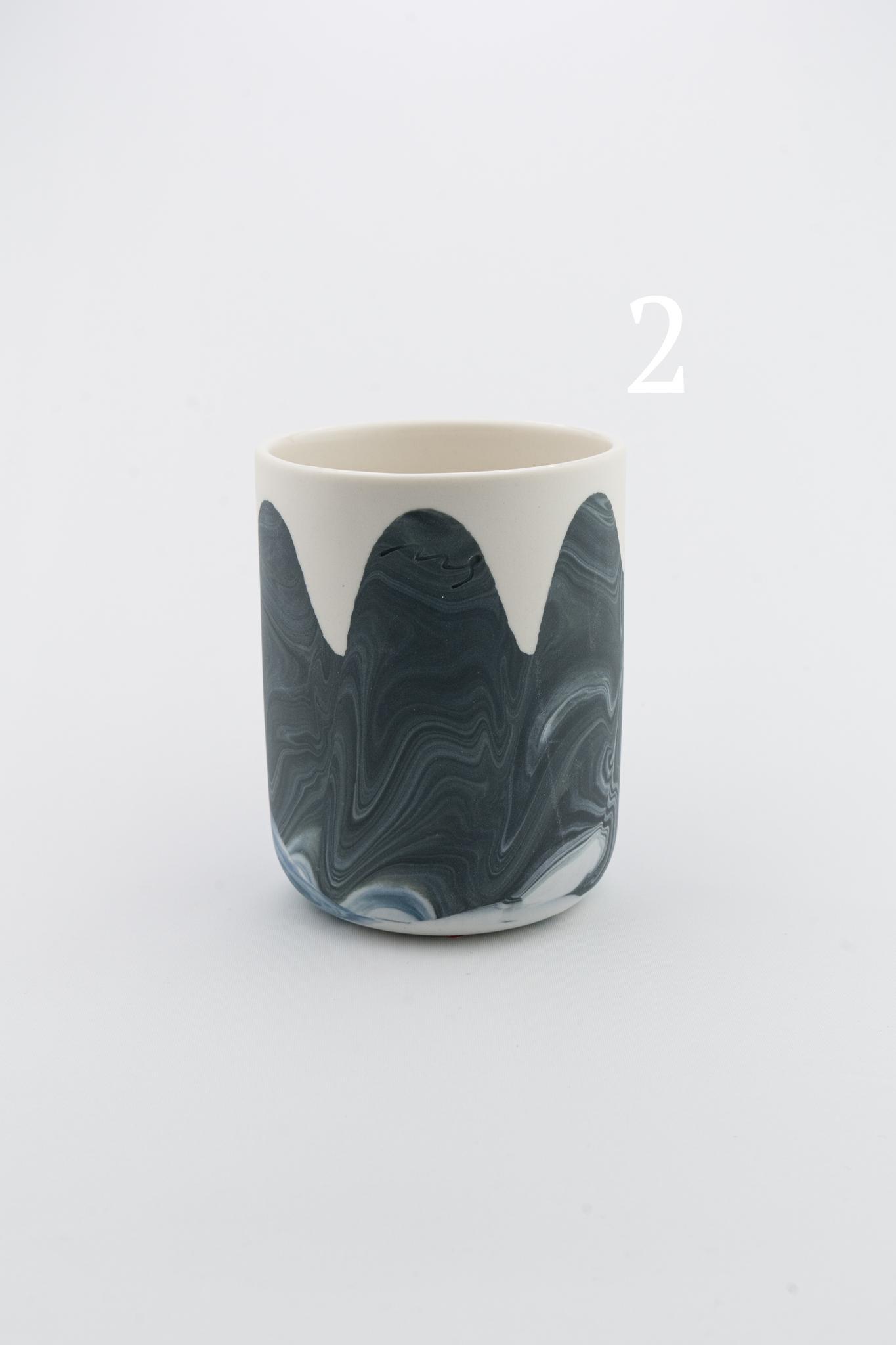 Marbling cup Black