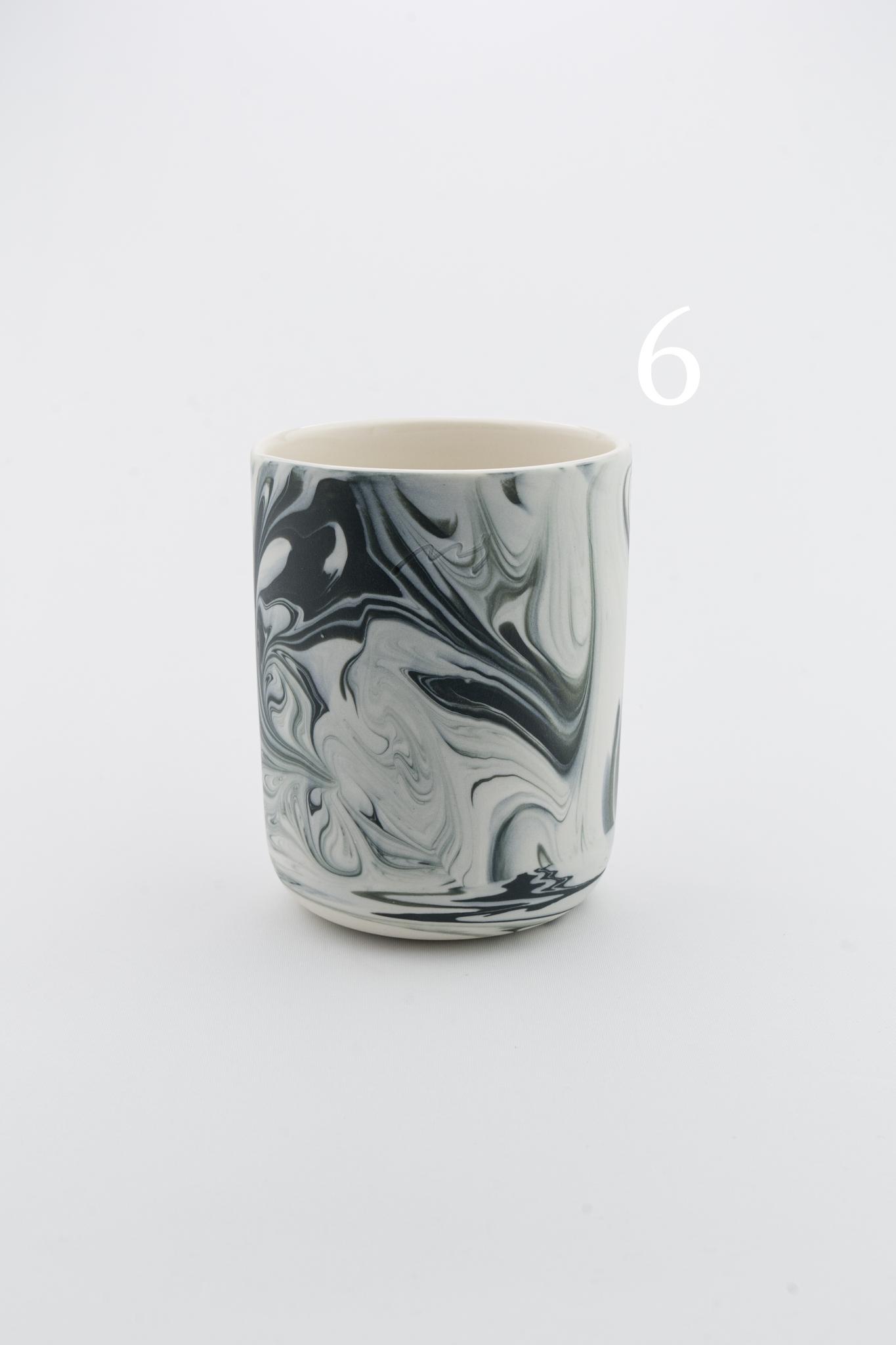 Marbling cup Black
