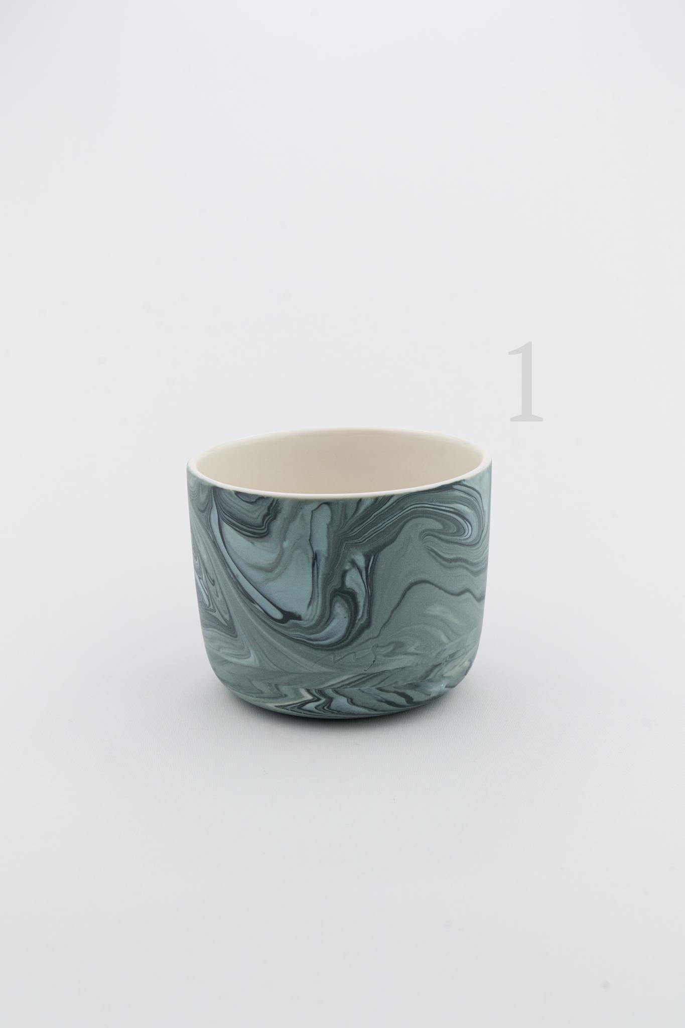Marbling cup Black