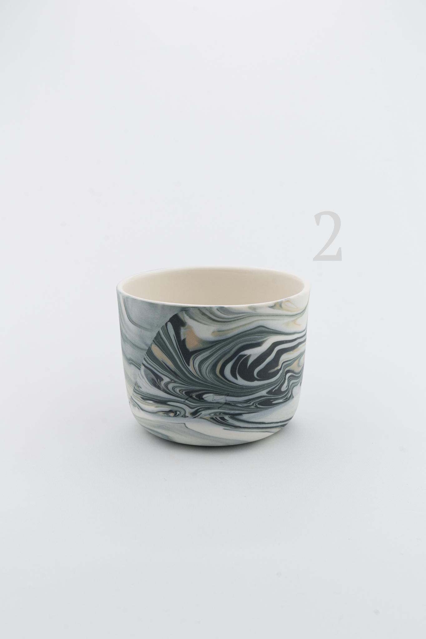 Marbling cup Black