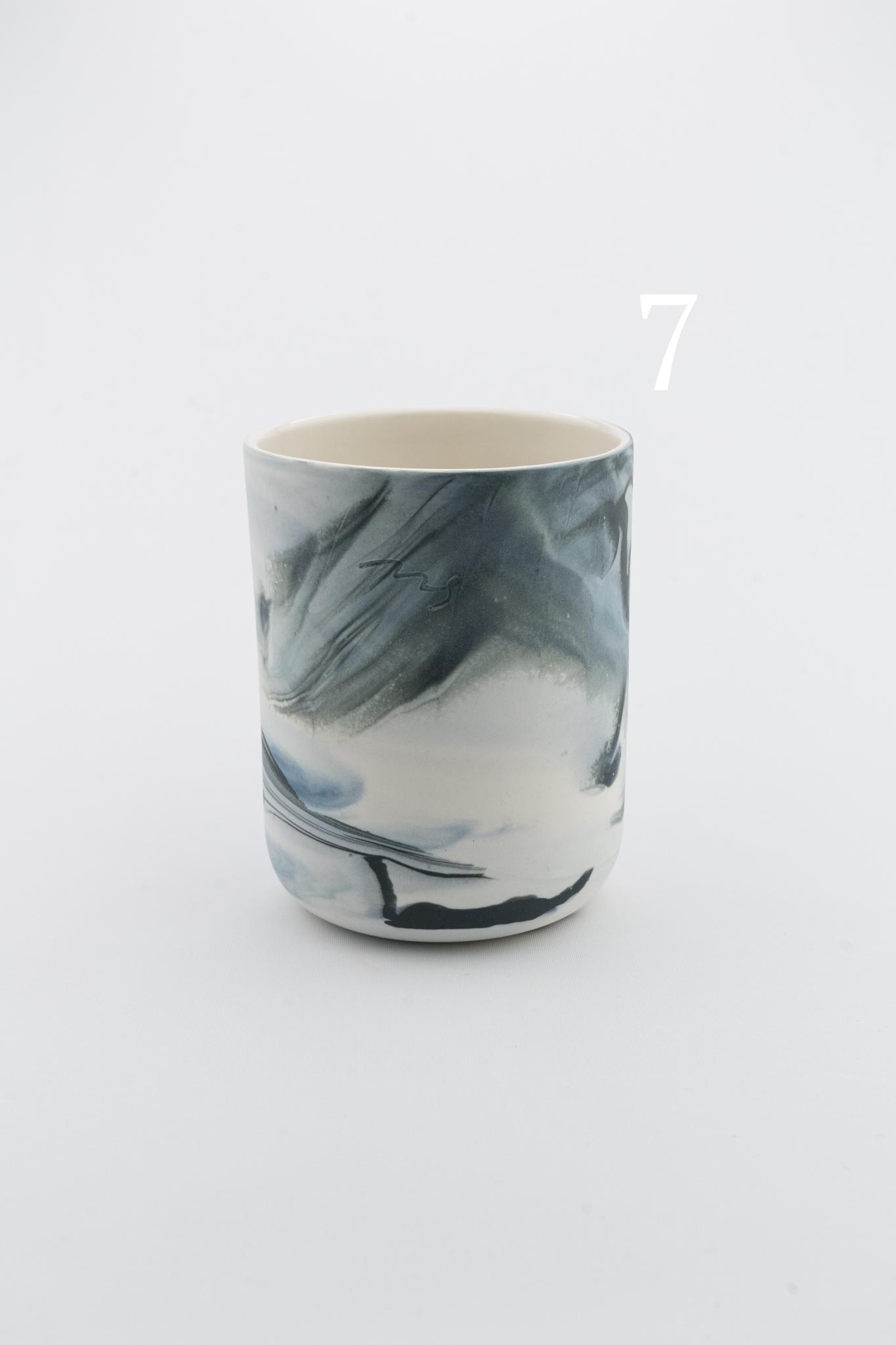 Marbling cup Black