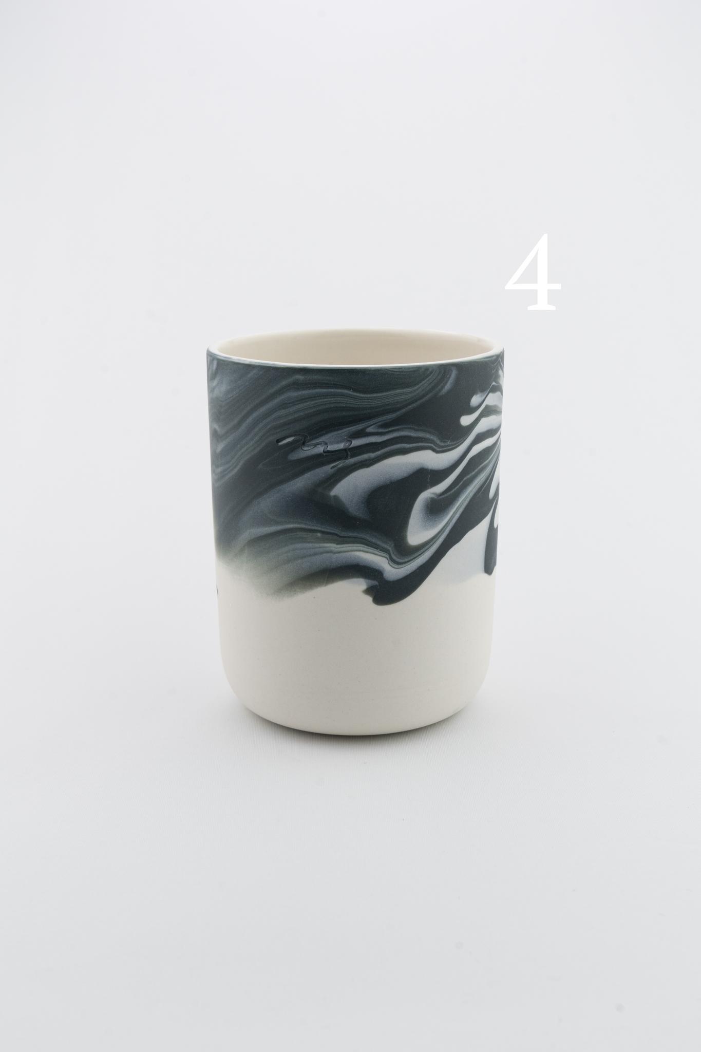 Marbling cup Black